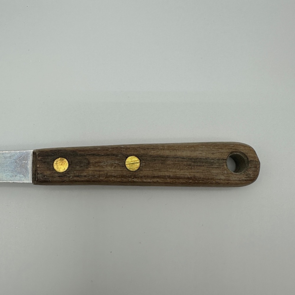 Robinson Stainless USA Meat Carving Fork Wood Handle Vintage 12 Inch 2 Tine - Picture 3 of 8